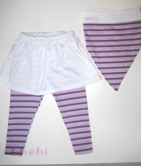 Szoknyás leggings pamut+ fejkendő 44 től-146 ig.