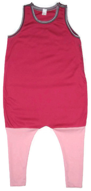 Baba/gyerek Tipegő  hálózsák pamut vagy belül  bolyhos csíkos nyakkal/pink/