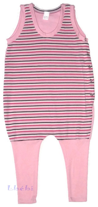 Tipegő hálózsák Ujjatlan vagy ujjas.Pamut.Pink-rózsaszín-fekete csíkos.