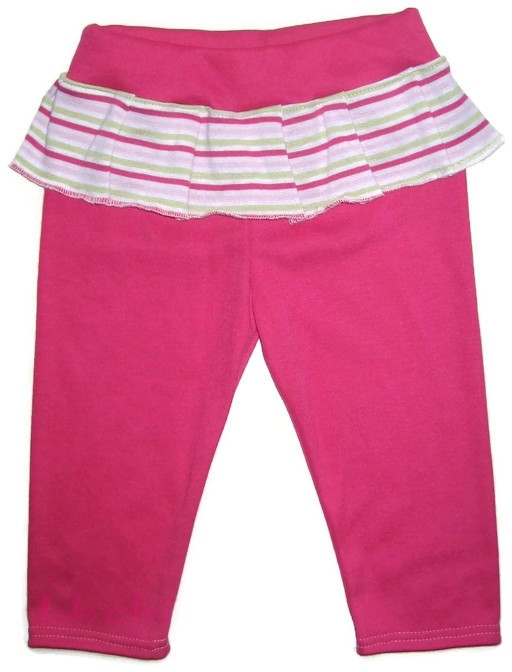 Egyszínű leggings, derekán fodorral. 44-től-146-os méretig.